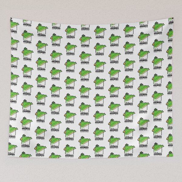 Item preview, Square Bird Parakeet Retro Minimalist Squirds designed and sold by Quooki.