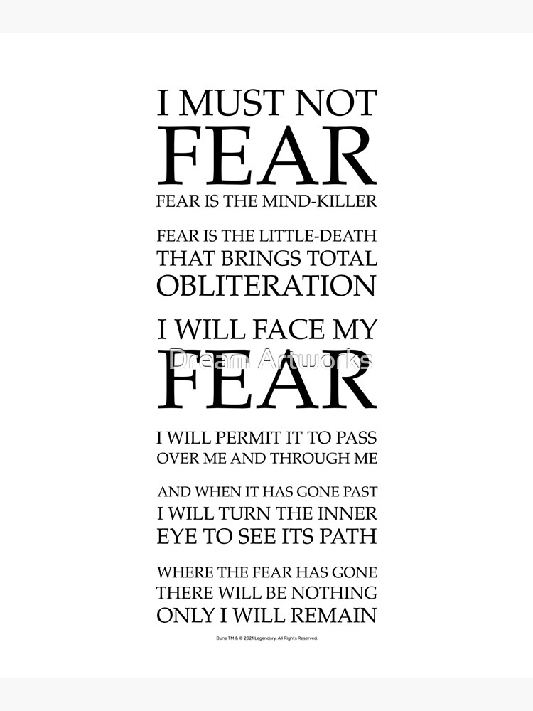 Fear Is The Mind Killer, Dune Litany by DreamArtowrks