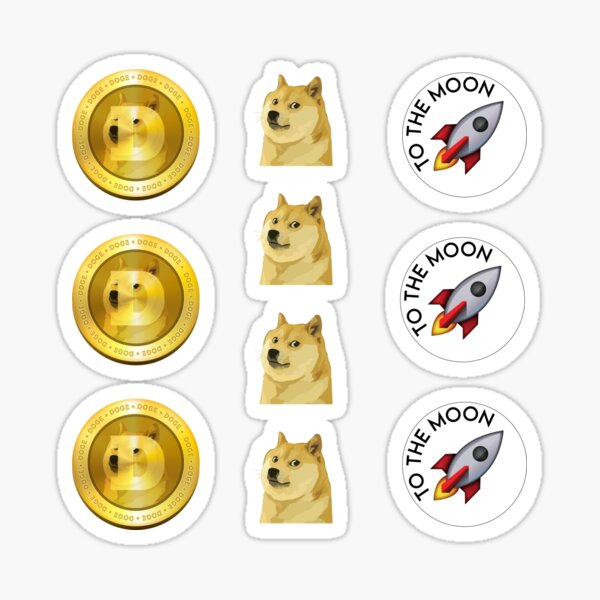 Doge Sticker, Doge Dog Sticker, Doge Meme Sticker, Doge Crypto, Dogecoin  Cryptocurrency Sticker, to the Moon Sticker, Transparent Sticky -   Norway