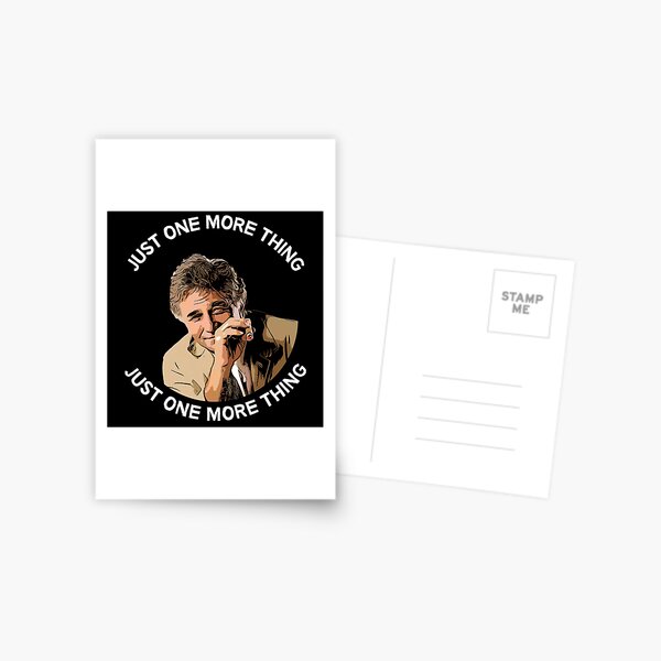 Item preview, Columbo shirt - Just One More Thing - Peter Falk - Funny Detective - Detective Gifts - Nostalgia designed and sold by happygiftideas.