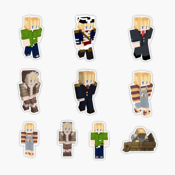 Tubbo Minecraft Skin Sticker for Sale by ChocolateColors