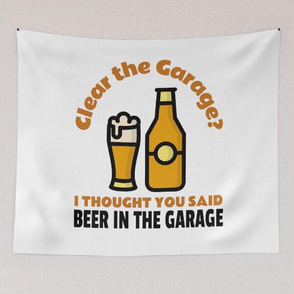Item preview, Beer In The Garage designed and sold by MoonsmileProd.