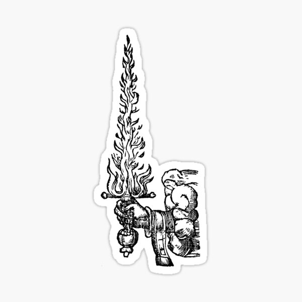 Flaming Sword Sticker