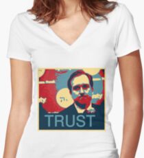 In Hinkie We Trust Women's Fitted V-Neck T-Shirt