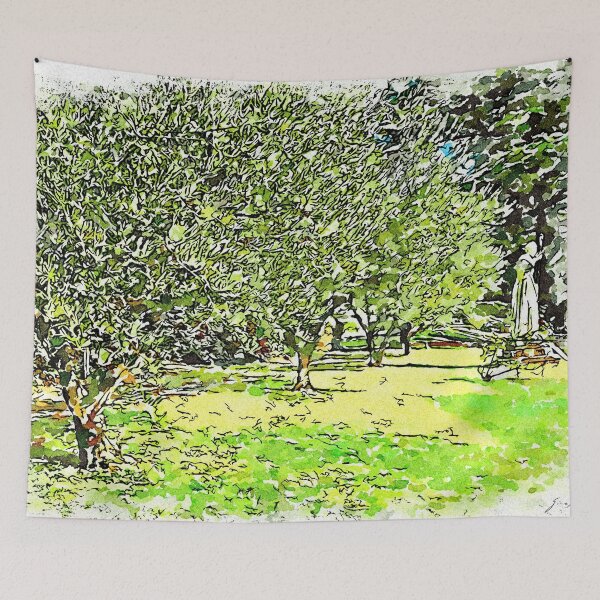Item preview, Hortus Conclusus: olive trees with statue of the saint designed and sold by Giuseppe Cocco.