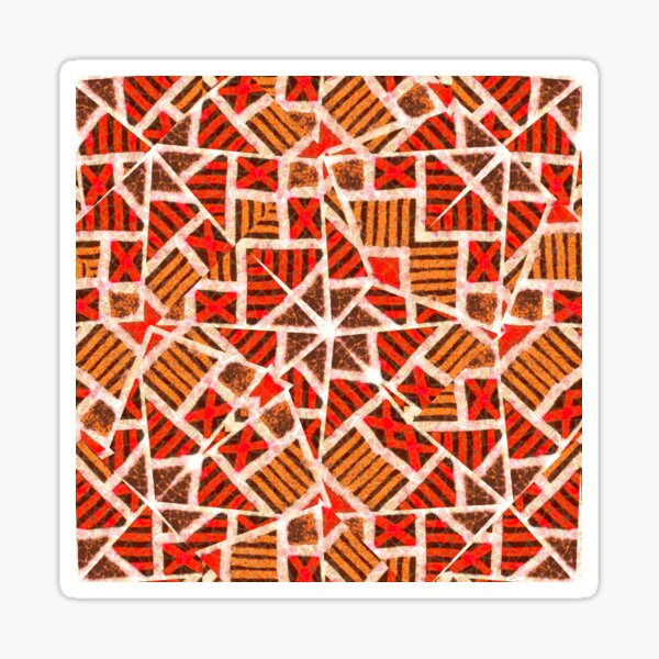 African Textile Pattern Sticker