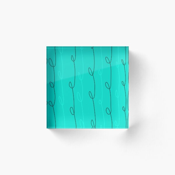 Minimalistic Vines Acrylic Block
