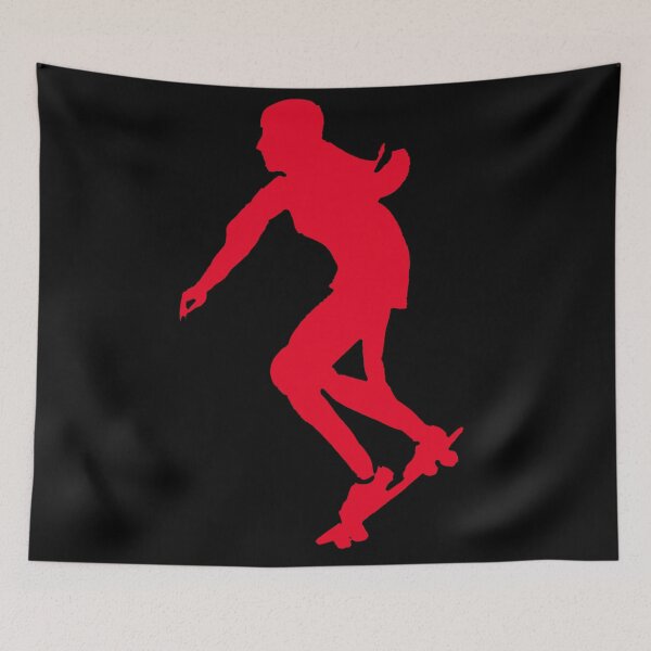 Item preview, Red skater girl silhouette  designed and sold by Md1982.