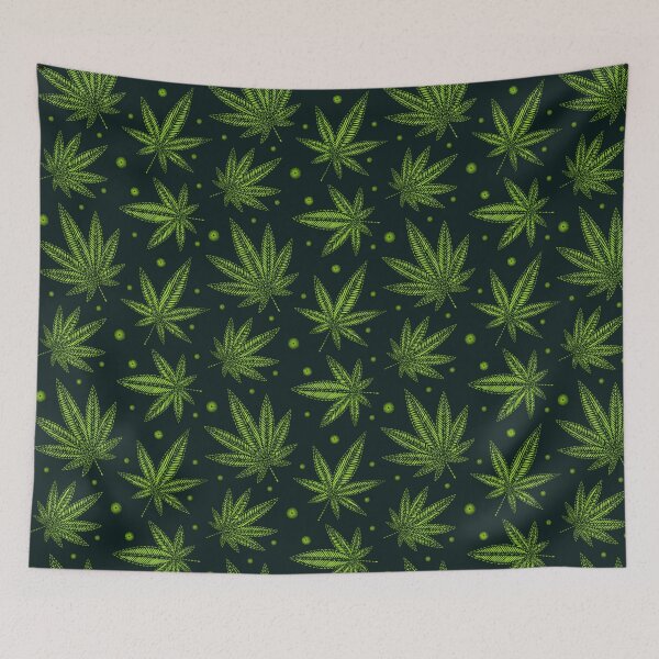 Item preview, Embroidered cannabis leaves designed and sold by JuliaGosteva.