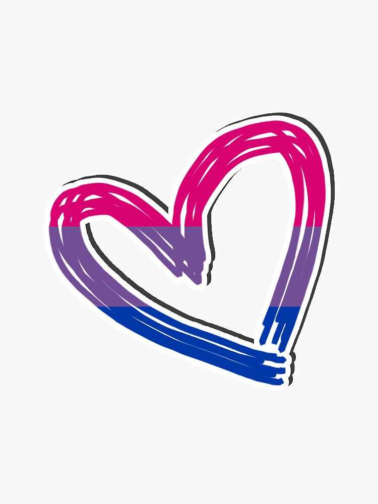 Heart Bi Flag Sticker By Valechii Redbubble 8864