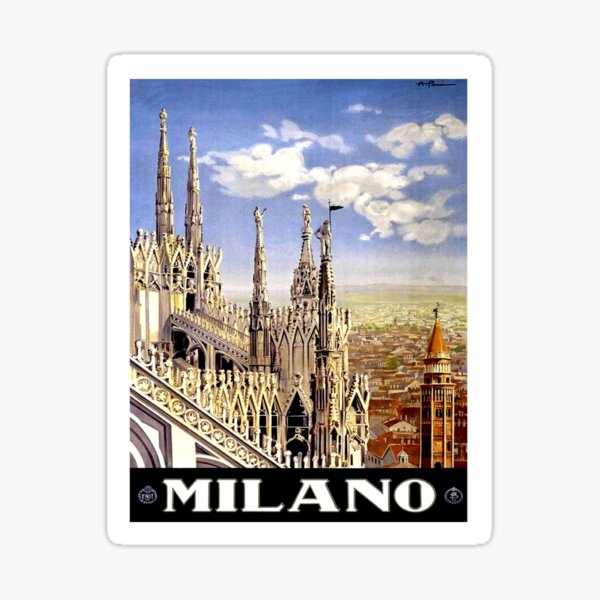 Item preview, MILANO ITALY : Vintage Travel and Tourism Print  designed and sold by posterbobs.
