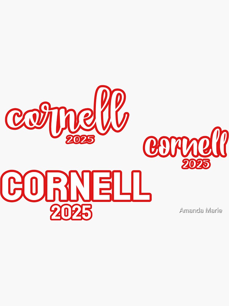 "Cornell 2025 sticker pack" Sticker by ameliazhengg Redbubble