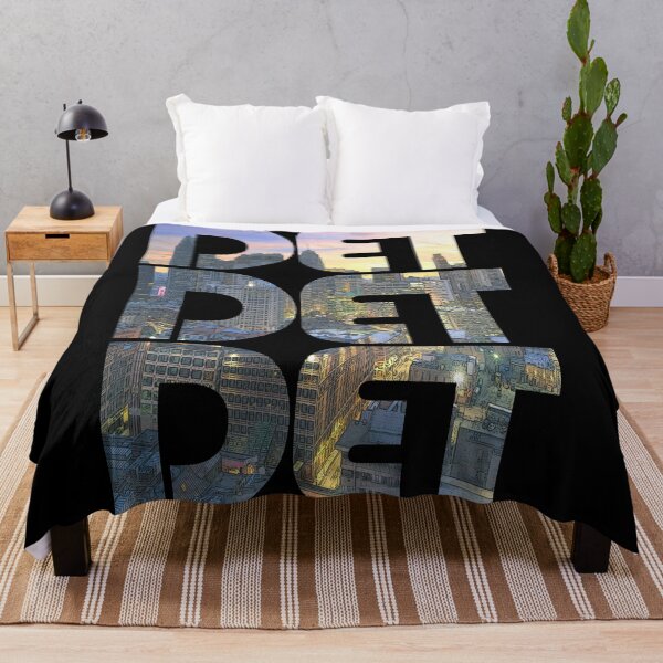 Item preview, Detroit, Michigan DET Cityscape Repeating Pattern designed and sold by CrabbyLobster.