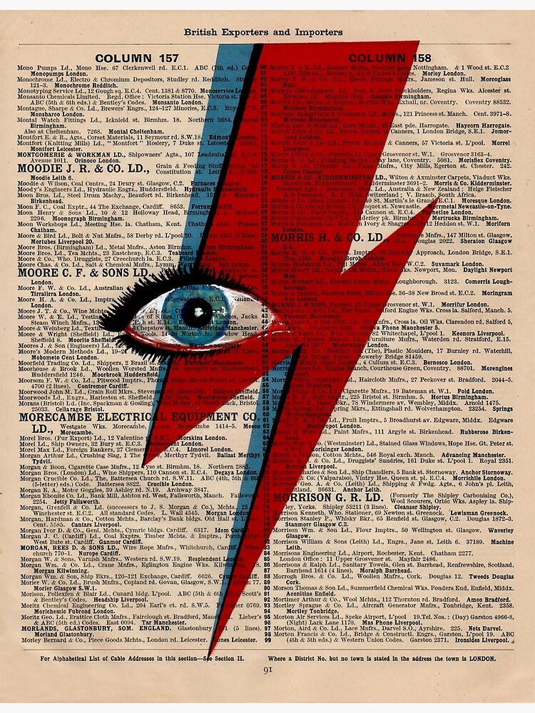 David Bowie Eyes lightning Ziggy Stardust Bowie's Lightning
