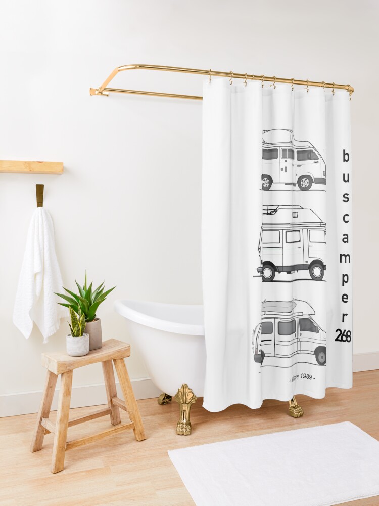 Alternate view of Just the campervans Shower Curtain