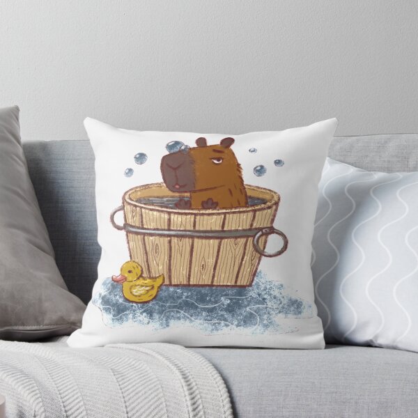 Item preview, Capybara bathing designed and sold by anne-moore.