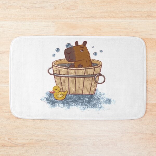 Item preview, Capybara bathing designed and sold by anne-moore.