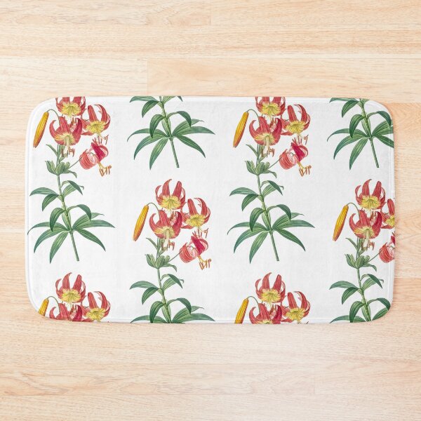 Item preview, Vintage Turban Lily Illustration Hand Drawn Red + Yellow Flower Drawing designed and sold by No AI Classic Vintage Art.