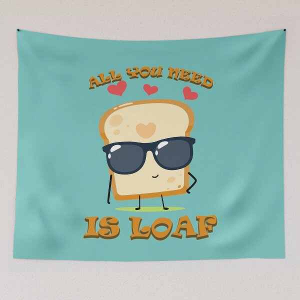 Item preview, All You Need Is Loaf- All you knead is loaf- Funny Valentine's Day Food Pun designed and sold by EvaLobo.