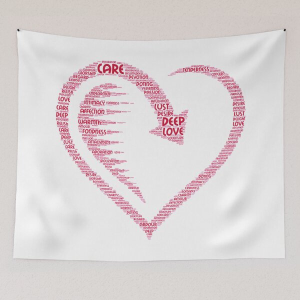 Item preview, Valentine's day heart love words designed and sold by odrito.