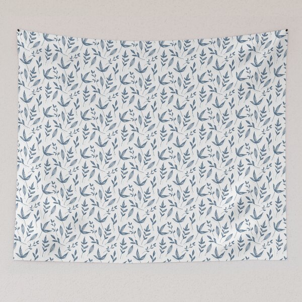Item preview, Lovely Beautiful Blue Colored Flowers Pattern designed and sold by GBDesigner.
