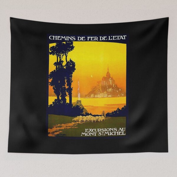 Item preview, MONT ST MICHEL NORMANDY FRANCE : Vintage Travel and Tourism Print  designed and sold by posterbobs.