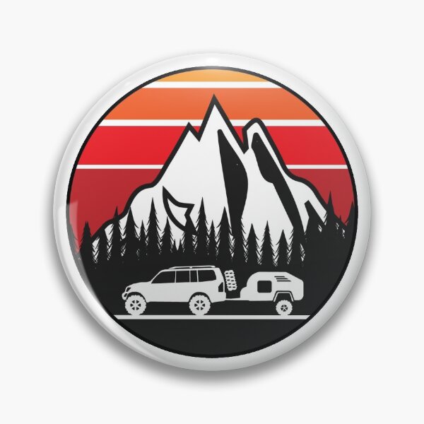 Aperçu de l'œuvre Copie de Retro Camping 3rd Gen Montero / Pajero / Shogun Circle créée et vendue par Will Mercer.