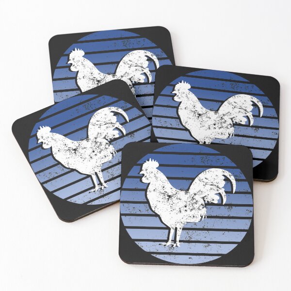 Item preview, Vintage Chicken Blue Sunset designed and sold by Rooster Syndicate.