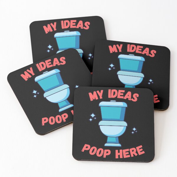 Item preview, MY IDEAS POOP HERE - TOILET IDEA POP PUN  designed and sold by Awesome &  Affordable.