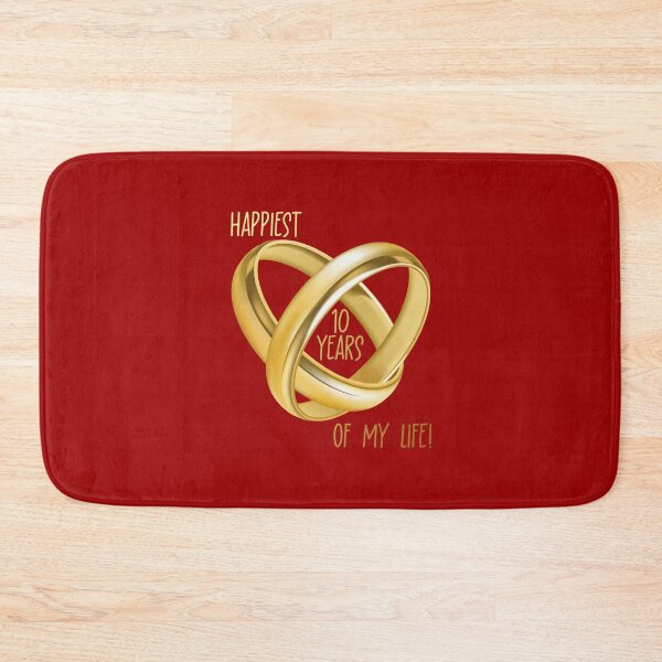 Item preview, Happiest 10 Years of My Life! (on Red) designed and sold by PawsitiveMum.