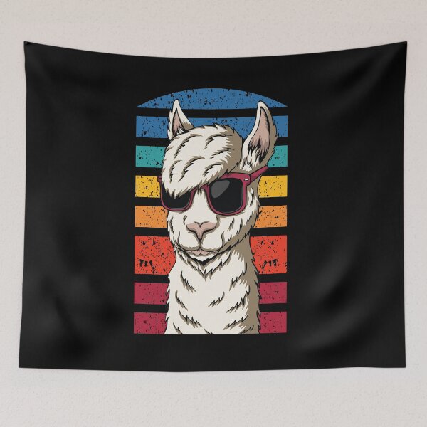 Item preview, Llama Wearing Eyeglasses Retro Style designed and sold by MHabeeb.