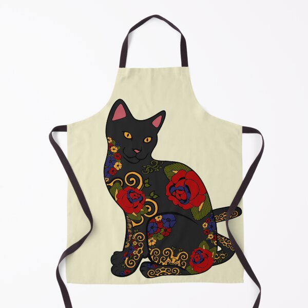 Item preview, Cat with Flower Tattoos designed and sold by Epitome Girl.