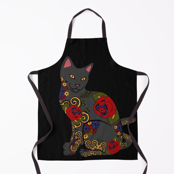 Item preview, Cat with Flower Tattoos designed and sold by Epitome Girl.