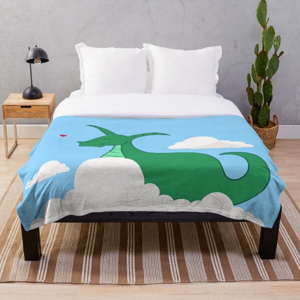 The Dragon and the Red Balloon Throw Blanket