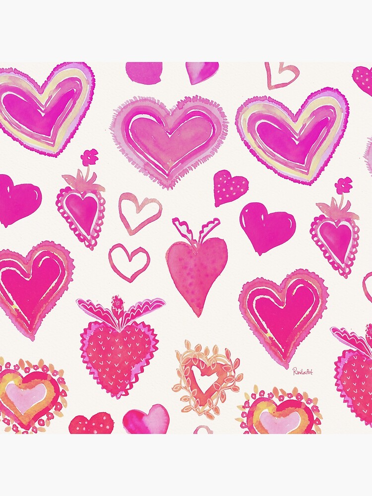 Pink Herze von RanitasArt