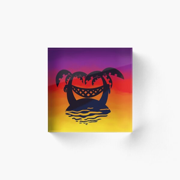 Sunset Hammock Acrylic Block