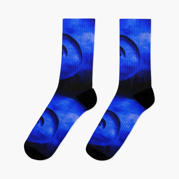 Item preview, blue spiral pattern on black background designed and sold by nataliavavilina.