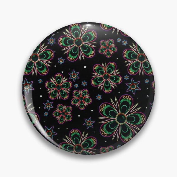 Item preview, floral seamless glowing pattern designed and sold by Imaginarium Studio.