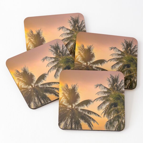Item preview, Tropical Palm Tree Golden Sunset designed and sold by newburyboutique.