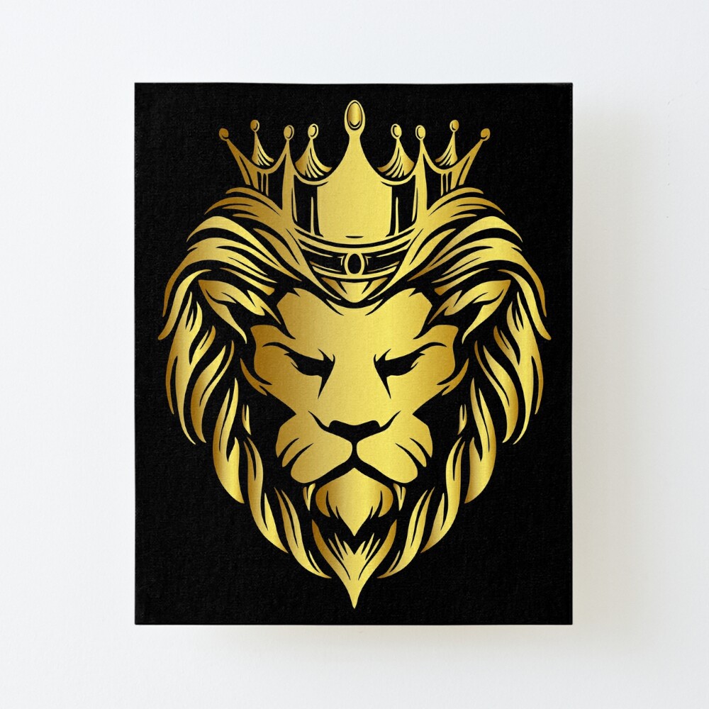 Golden lion in crown 