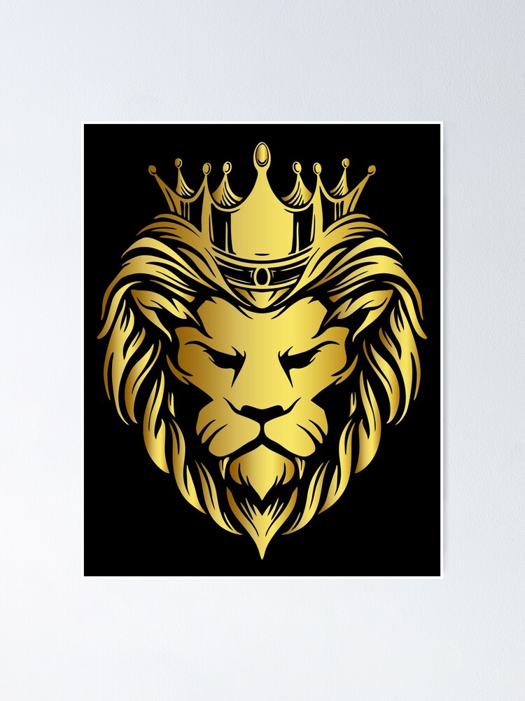 Póster «León dorado en corona» de Slobitka | Redbubble