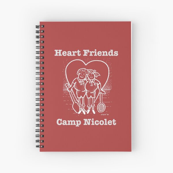 Retro Camp Nicolet Heart Friends Gear Spiral Notebook