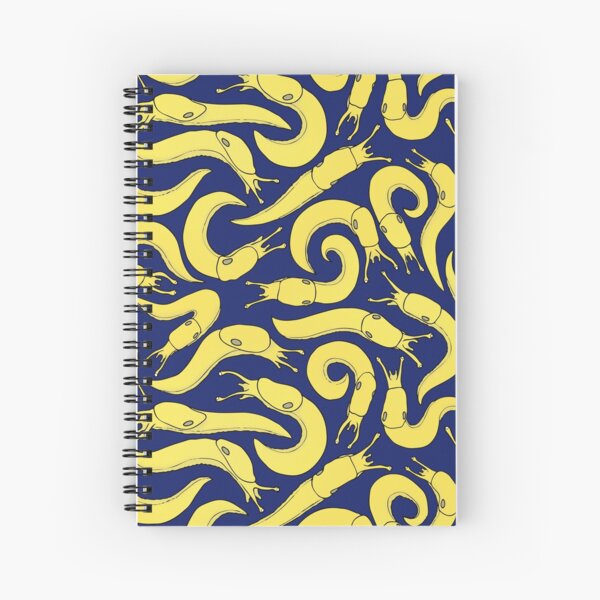 Banana Slugs Navy Blue Spiral Notebook