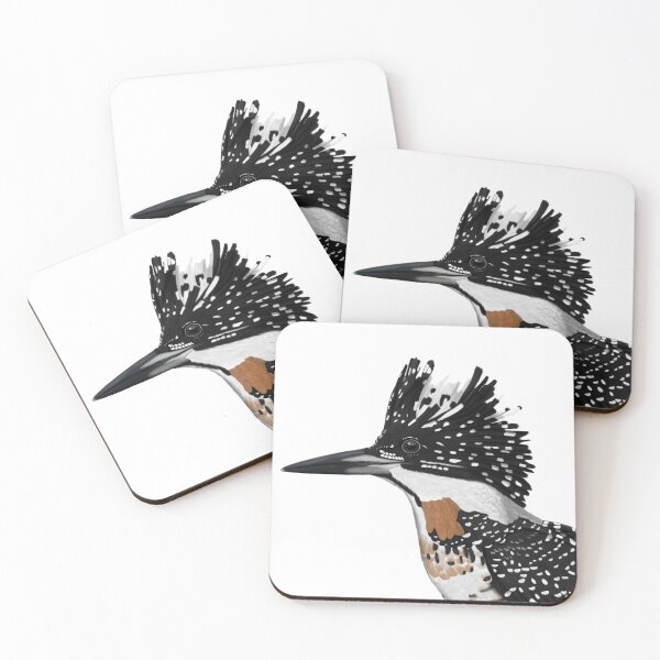 Item preview, Crested Kingfisher bird birdlover ornithologist biologist birdwatcher gift designed and sold by jz-birds.