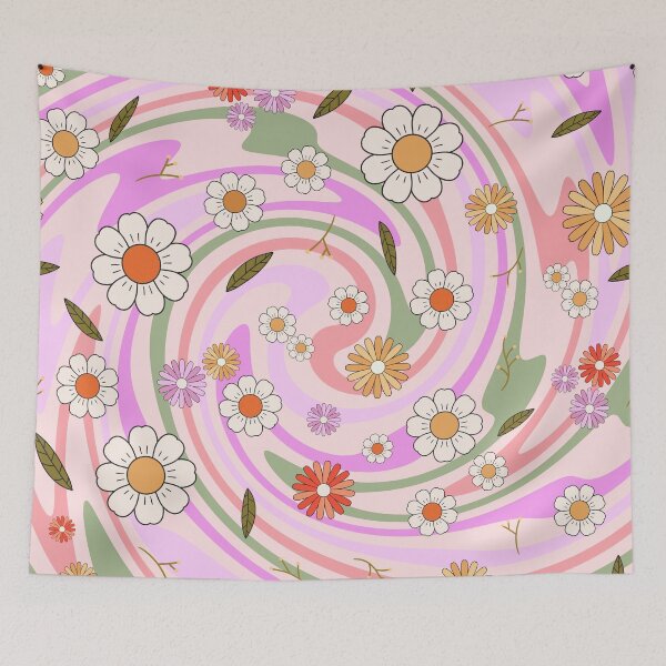 Item preview, Floral Pastel Explotion Retro 70s designed and sold by trajeado14.