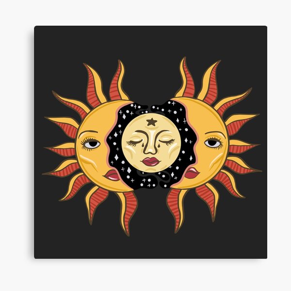 Sun And Moon Canvas Prints Redbubble