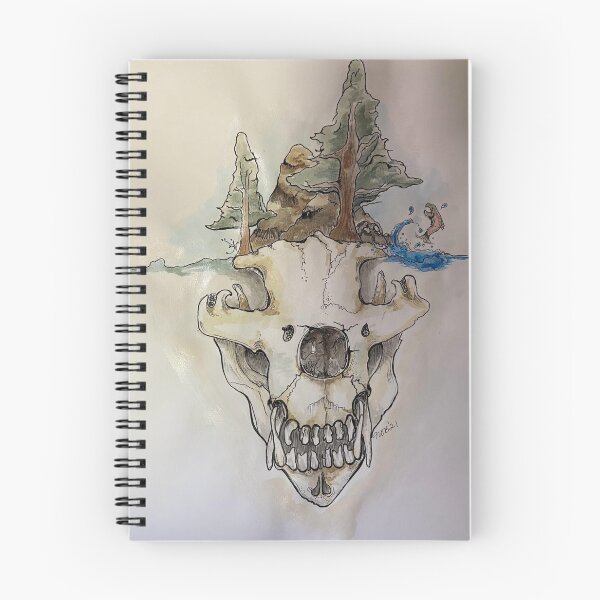 Item preview, Grizzly Salmon Skull designed and sold by NahmasteNicole.