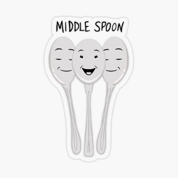Middle Spoon Transparent Sticker