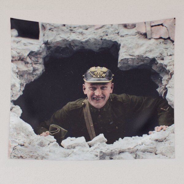 Item preview, American Soldier with German Helmet designed and sold by Richard  White.