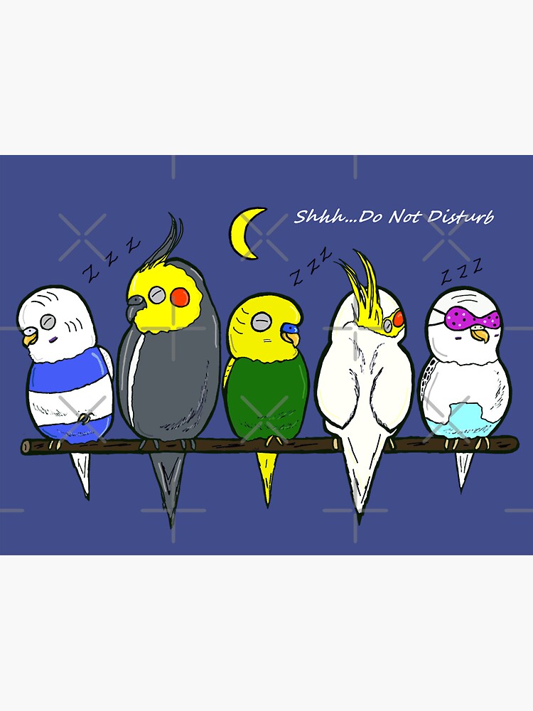 "Sleeping Birds on a Perch" Sticker for Sale by sal5 Redbubble